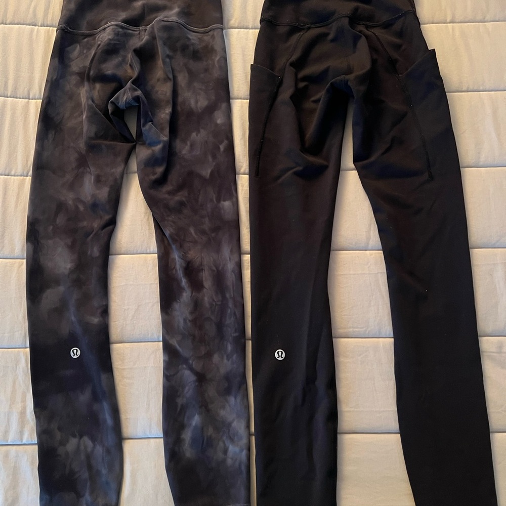 2 lululemon athletica Kids Leggings - Black and Gray